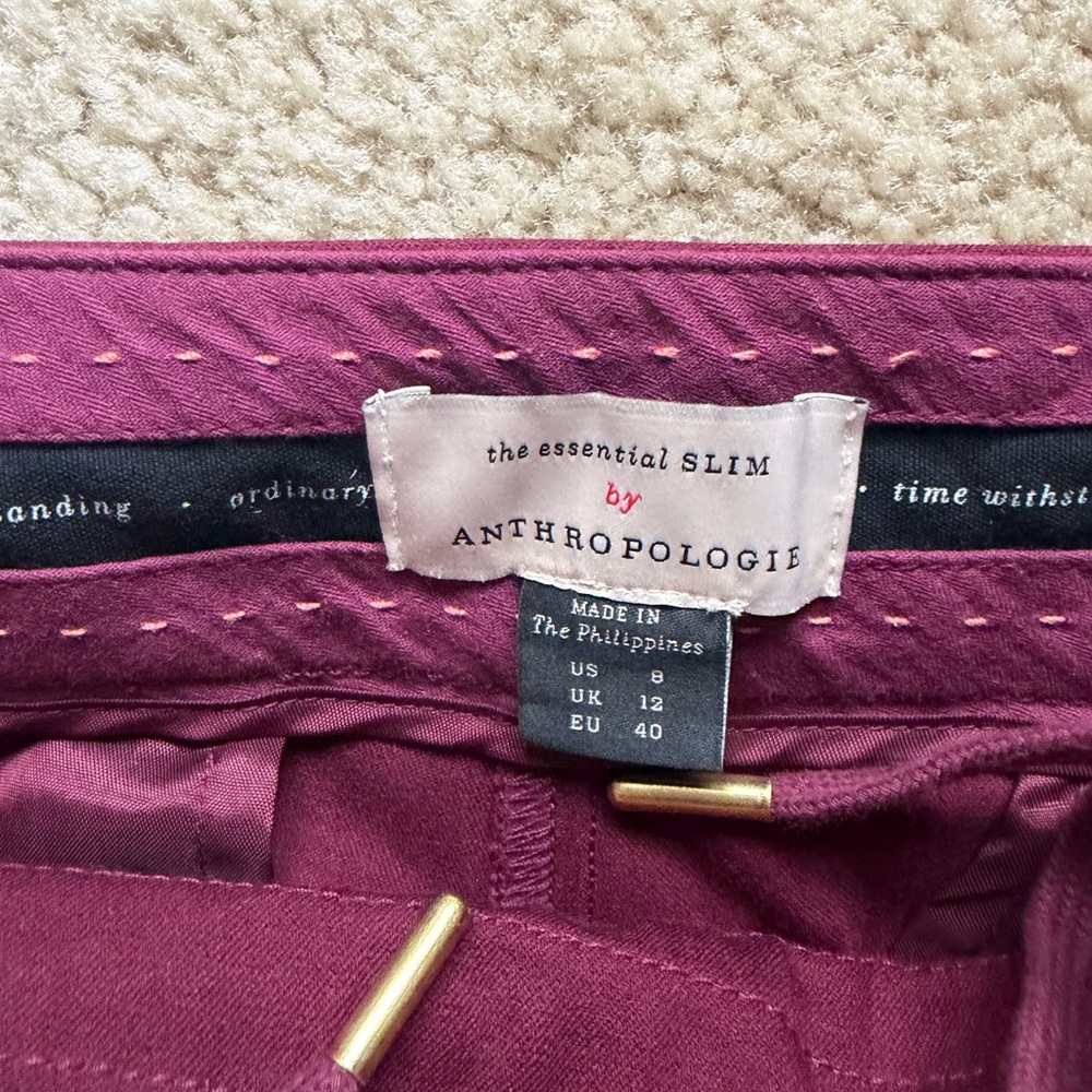 Anthropologie Plum Trousers - Picture 4 of 4
